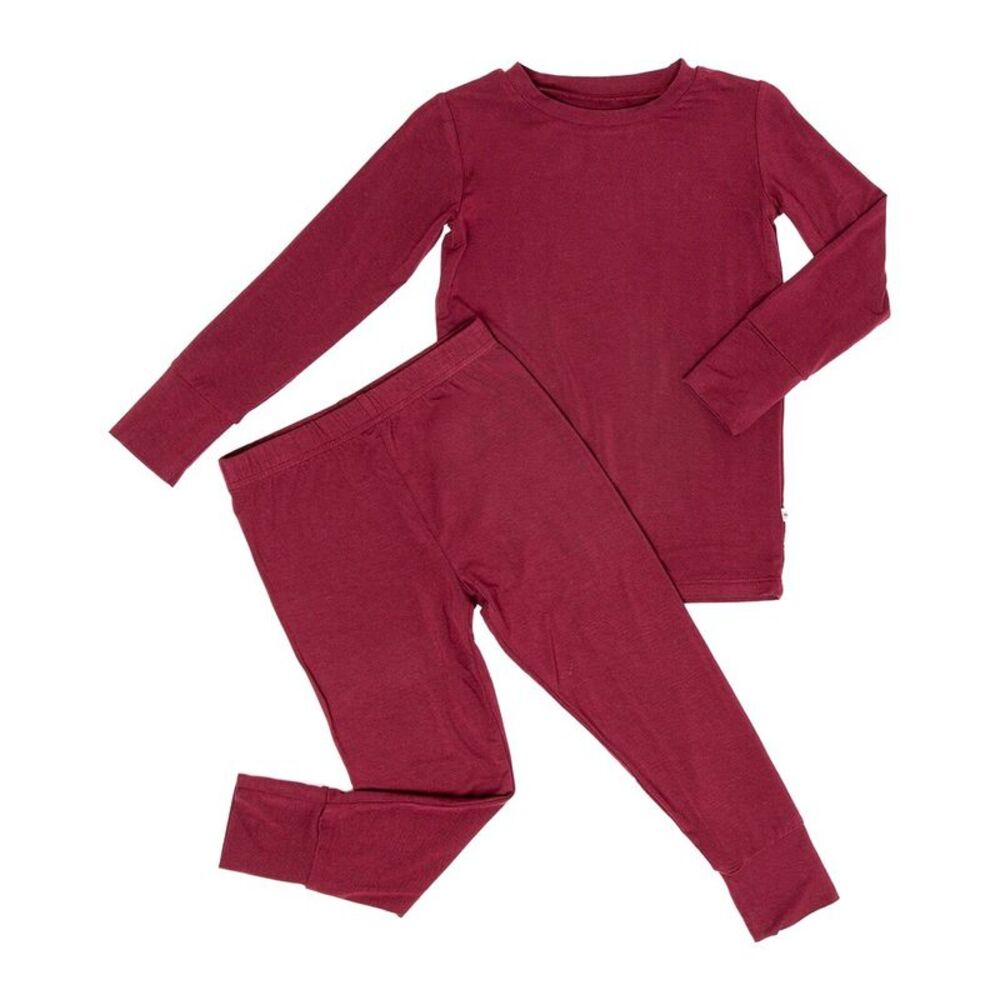 Bums & Roses Girls  Berry Dramatic Long Sleeve Pajama Set, Multicolor